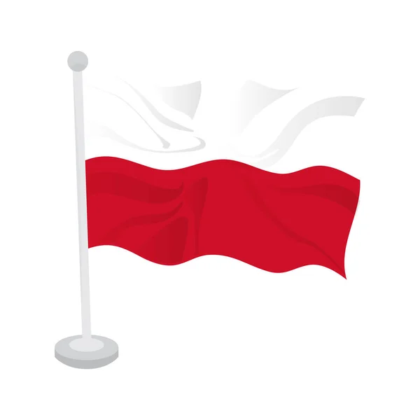 Bandeira acenando de Poland —  Vetores de Stock