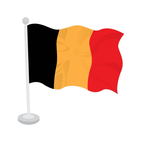 Waving flag of Belgium — Stock Vector