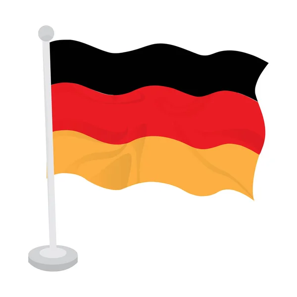 Bandera ondeante de Alemania — Vector de stock