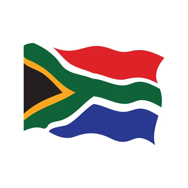 Ondeando la bandera de Sudáfrica — Archivo Imágenes Vectoriales