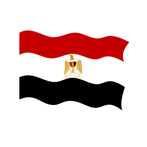 Mısır bayrağı sallayarak — Stok Vektör