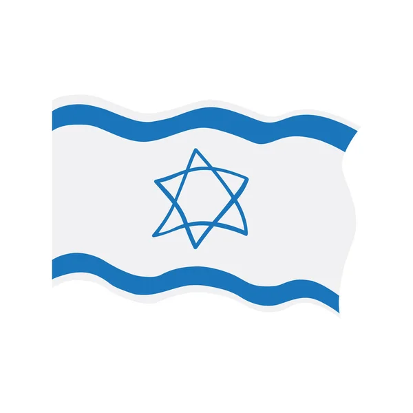 Zwaaiende vlag van Israël — Stockvector