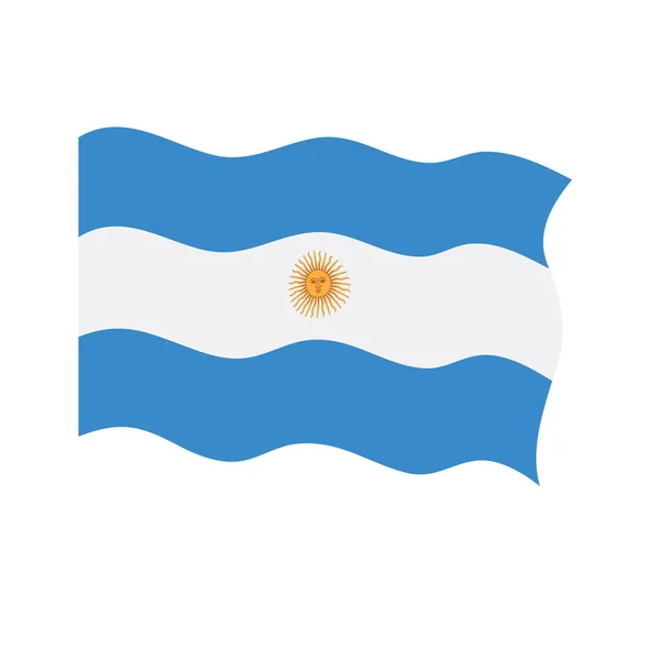 Bandeira de acenar de Argentina — Vetor de Stock