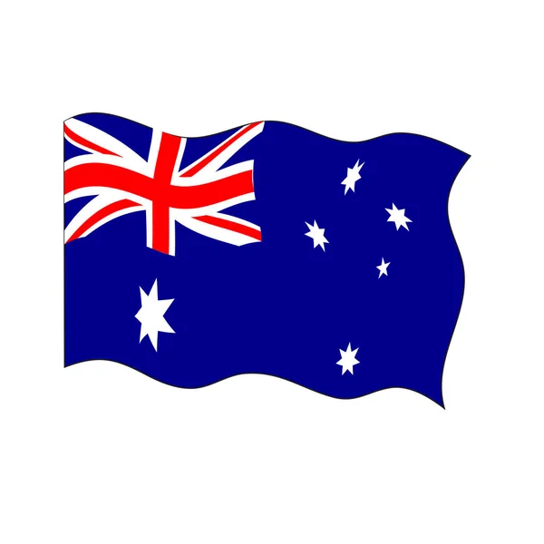 オーストラリアの波旗 — ストックベクタ