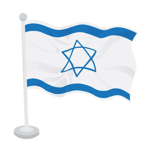 Mávání vlajkou Izraele — Stockový vektor