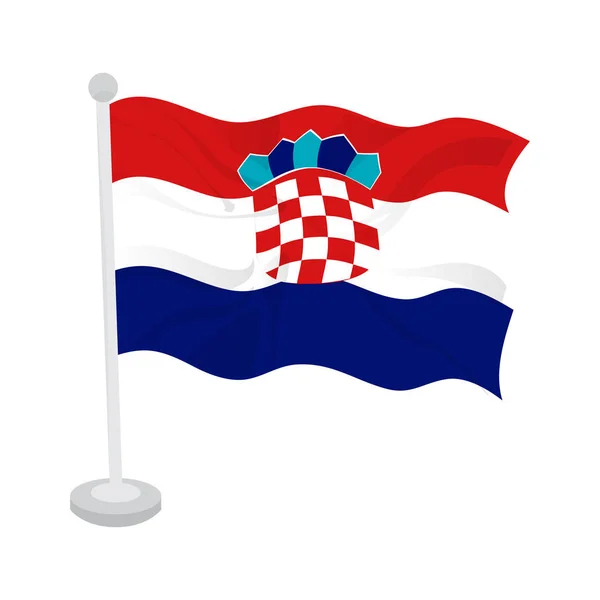 Bandera de Croacia — Vector de stock