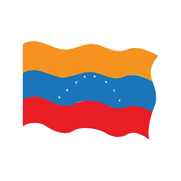 Ondeando bandera de venezuela — Archivo Imágenes Vectoriales