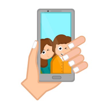 Fotoğraf çekerken bir smartphone tutarak el