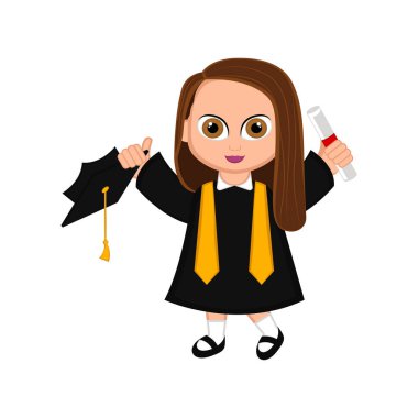 Sevimli kız görüntü mezun