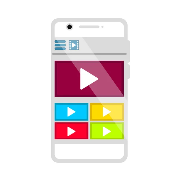 Izolované filmy mobilní aplikace — Stockový vektor