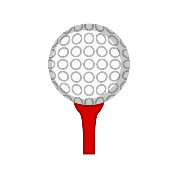 Isolated golf ball on a pin — Stock Vector