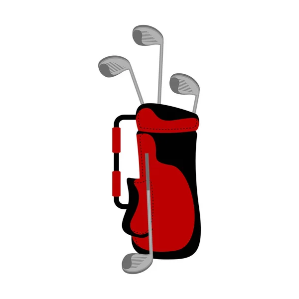 Isolerad golfbag bild — Stock vektor