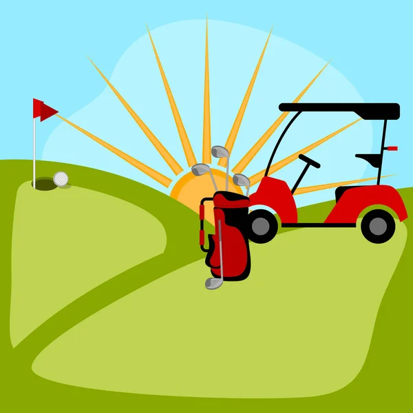 Isolierte Golfplatz Hintergrund — Stockvektor