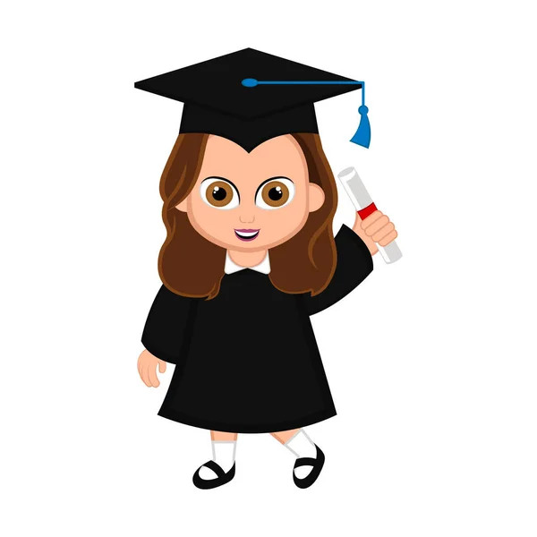 Linda imagen chica graduada — Archivo Imágenes Vectoriales