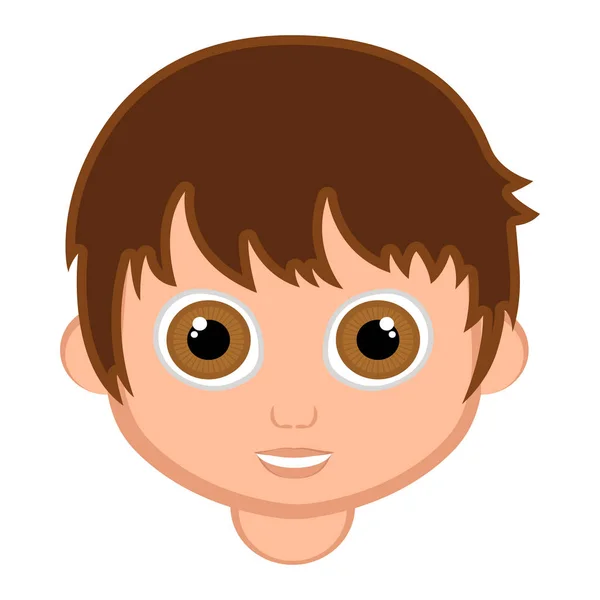 Leuke gelukkige jongen avatar — Stockvector