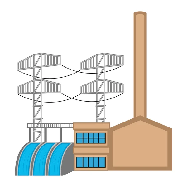 Centrale hydroélectrique — Image vectorielle