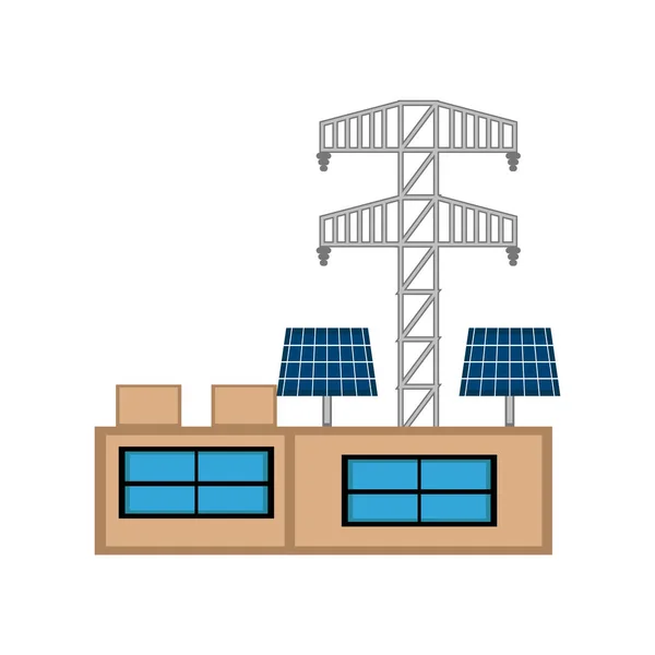 Elektrownia słoneczna — Wektor stockowy