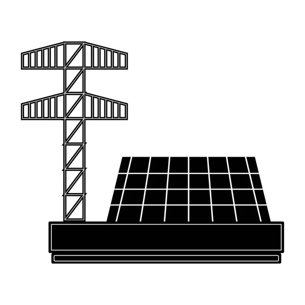 Elektrownia słoneczna ikona — Wektor stockowy