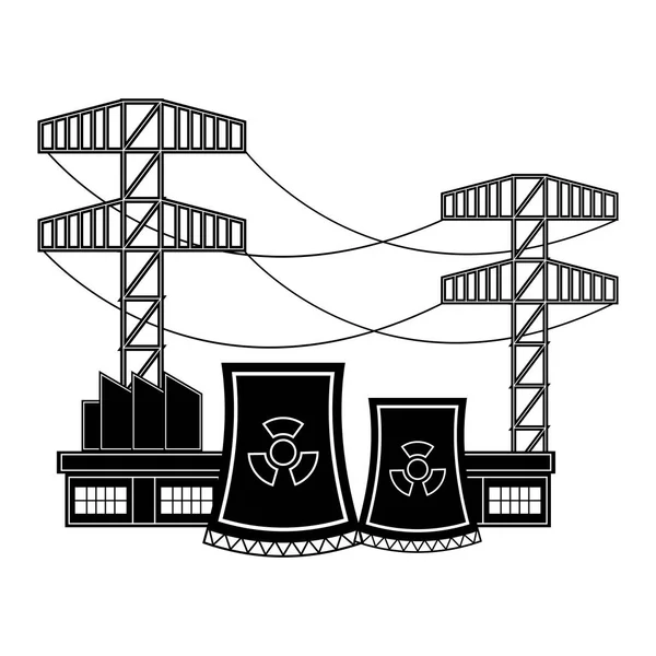 Ikona jaderné elektrárny — Stockový vektor