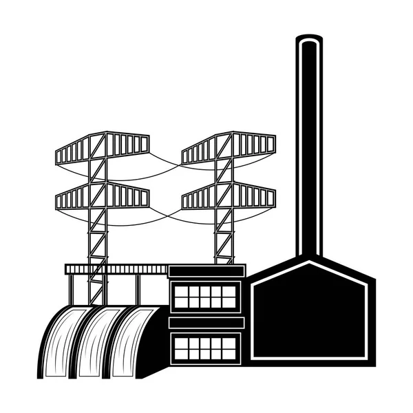 Icono de central hidroeléctrica — Vector de stock