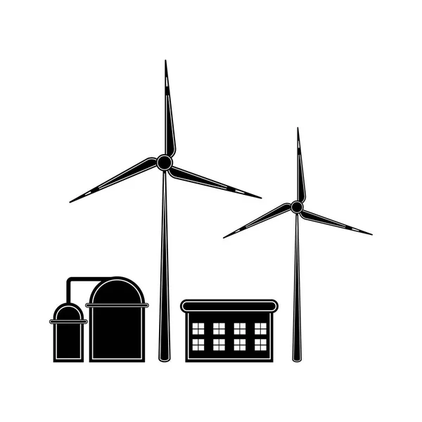 풍력 발전소 아이콘 — 스톡 벡터