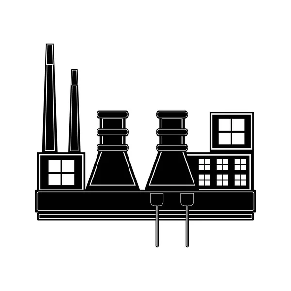 Icono de la central eléctrica de carbón — Archivo Imágenes Vectoriales