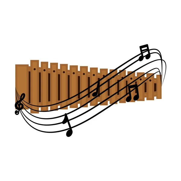 Immagine xilofono isolata — Vettoriale Stock