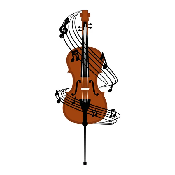 Imagen aislada del violonchelo — Vector de stock