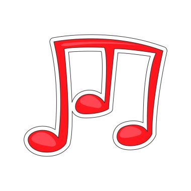 İzole komik müzik notu