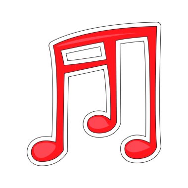 İzole komik müzik notu