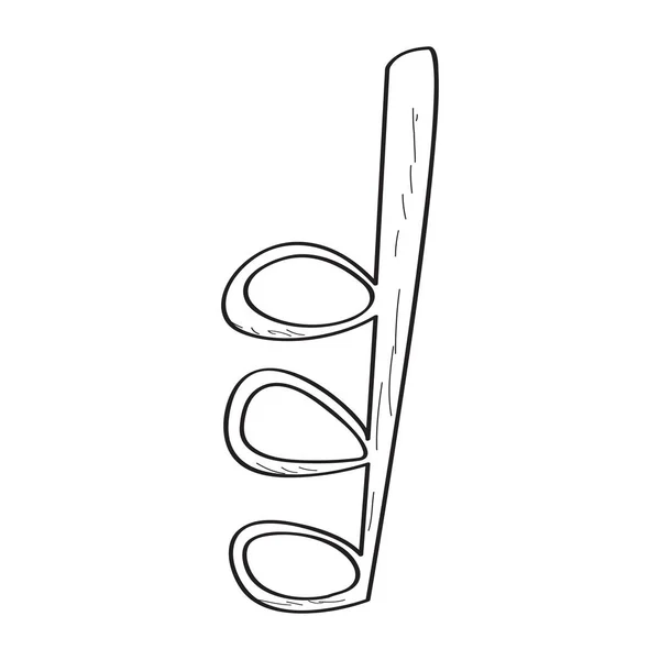 Isolierte komödiantische Notenskizze — Stockvektor