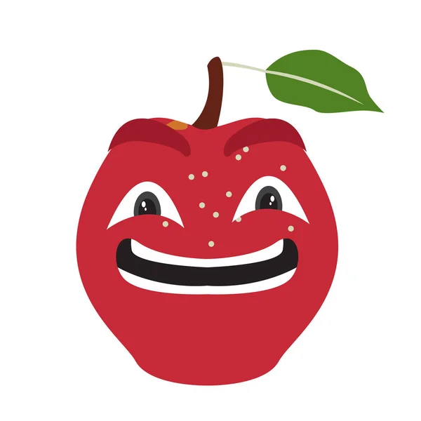 Gelukkig apple cartoon — Stockvector