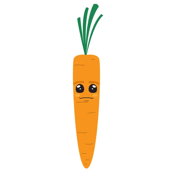 Κινουμένων σχεδίων χαριτωμένο καρότο — Διανυσματικό Αρχείο