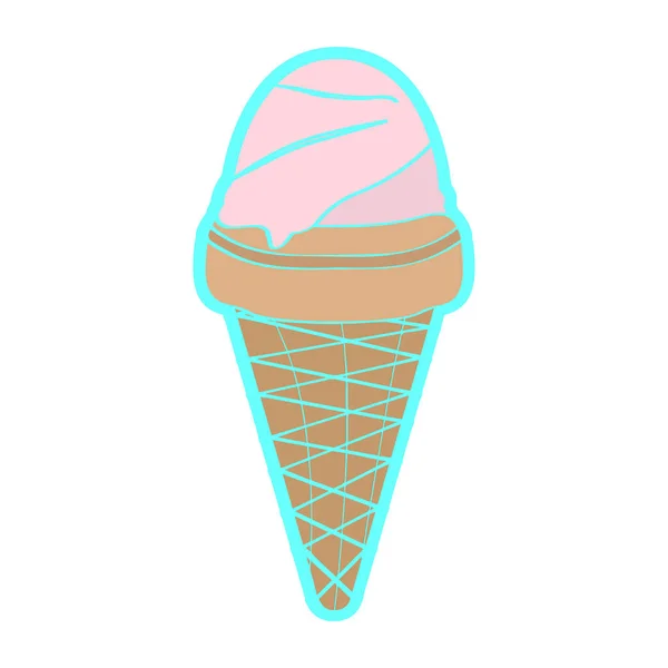 Cono de helado aislado — Archivo Imágenes Vectoriales