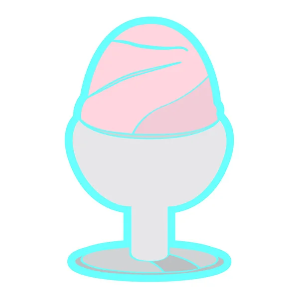 Helado aislado sundae — Vector de stock