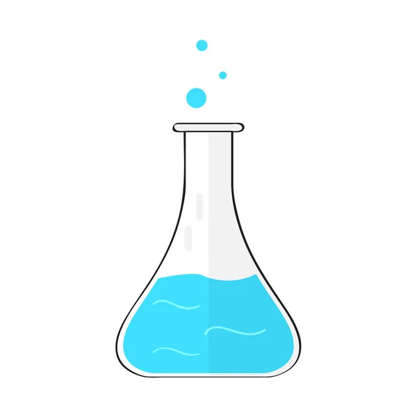 Isolated erlenmeyer flask image — Stock Vector