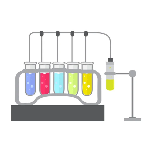 Isolated chemical experiment image — Stock Vector