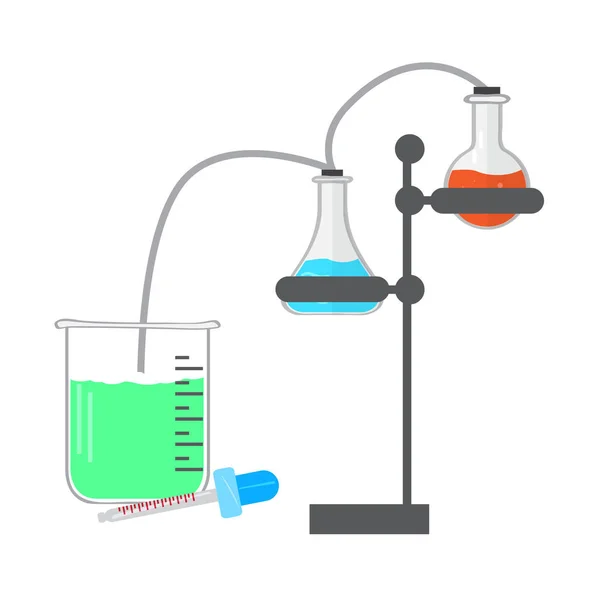 Imagen aislada del experimento químico — Vector de stock