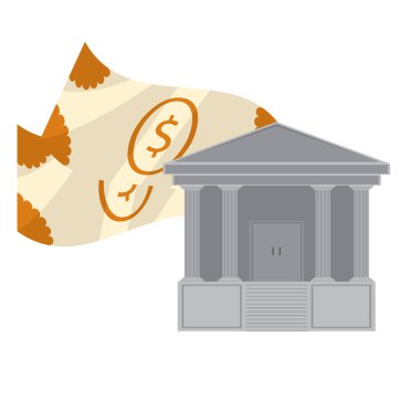 Fatura simgesi olan banka binası