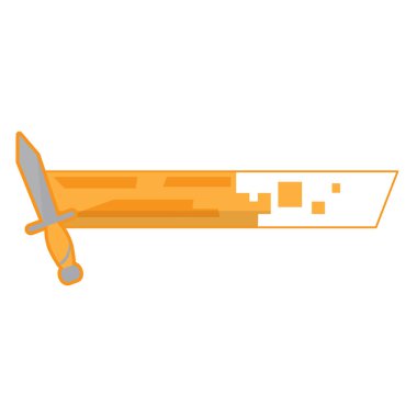 Bir kılıç simgesi ile izole videogame Bar