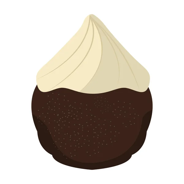 Brioche dulce con crema — Vector de stock