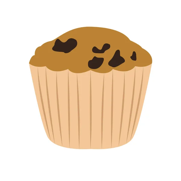 Muffin mit Rosinen — Stockvektor