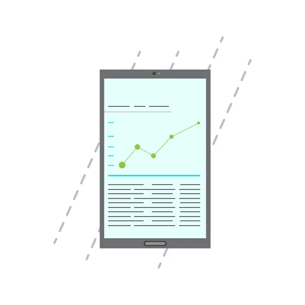 Informe de negocios en una tableta — Vector de stock
