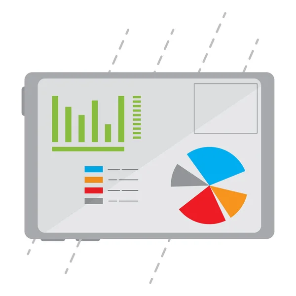 Infográfico de negócios em um tablet — Vetor de Stock