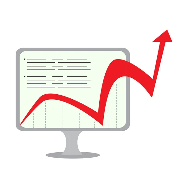 Affärsrapport på en skärm — Stock vektor