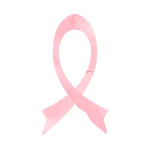 Watercolor breast cancer symbol — Stock Vector