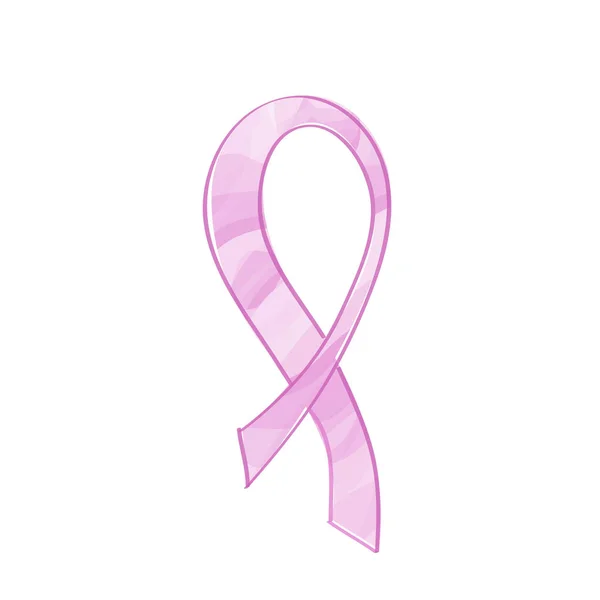 Acquerello simbolo del cancro al seno — Vettoriale Stock