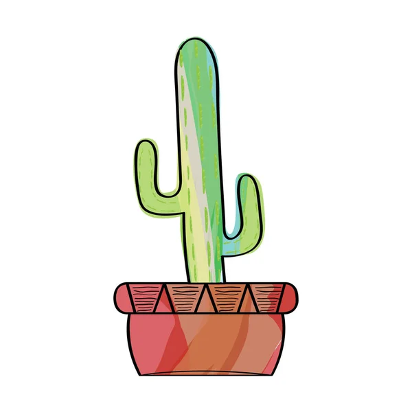 WaterColor kaktus i en kruka växt — Stock vektor