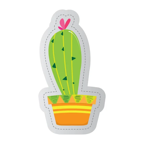 Gepunkteter Aufkleber eines Kaktus — Stockvektor