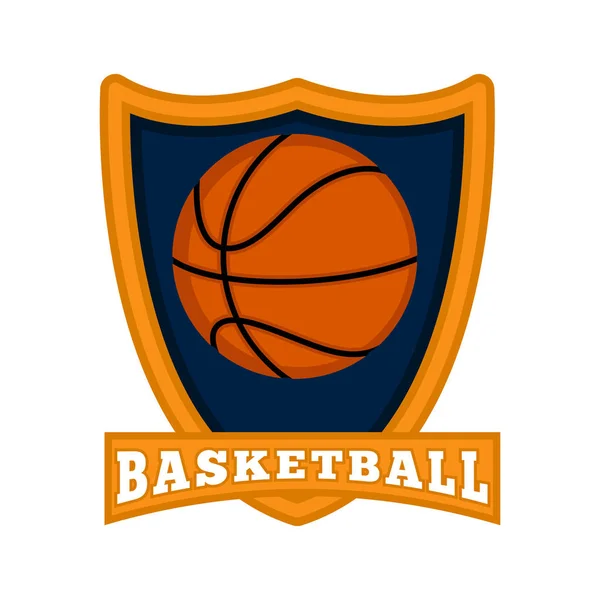 Emblema de baloncesto aislado — Vector de stock